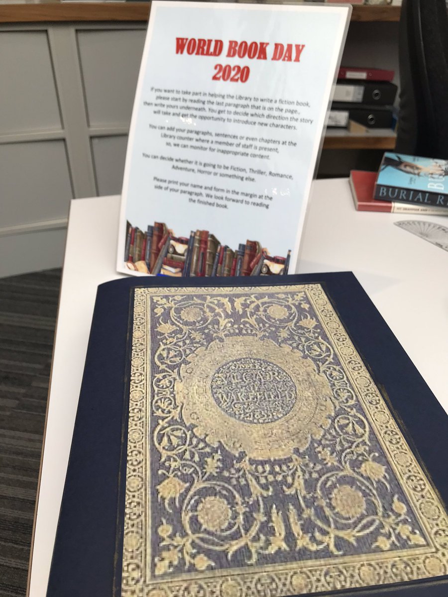 bgs_library's tweet photo. Come along and write a paragraph in our senior and / or junior library story books. Which way will the plot turn next? You decide! 📚#WorldBookDay2020 #WorldBookDay #ShareAStory https://t.co/ZFC89dIPj8