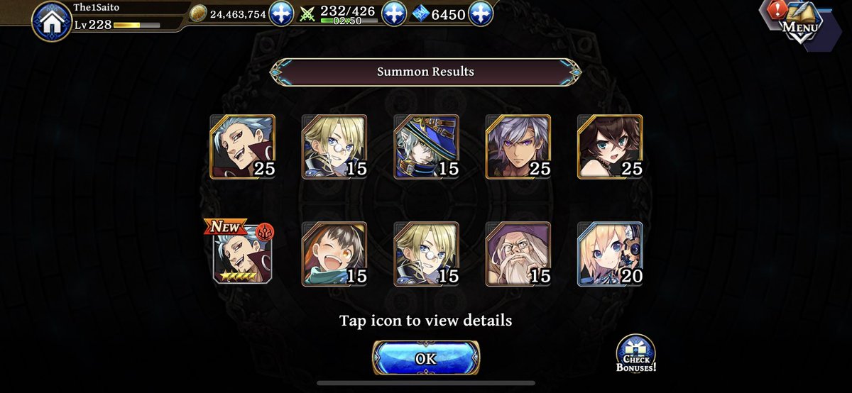 The1Saito's tweet photo. ๐ธ At least I got Ban step3, Iโm happy with my 2 favorite outta those released. Now which do I summon for more?!?!? #TheAlchemistCode #7DSCollab https://t.co/OdJexn3Ep7