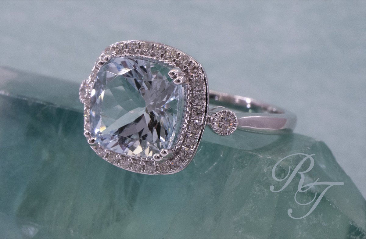 Aquamarine, for all the March babies and, as well, for those of us who just love the soft ocean blue color. #aquamarine #WeMakeItSpecial #RickTerryJewelry #WeWantToBeYourJeweler