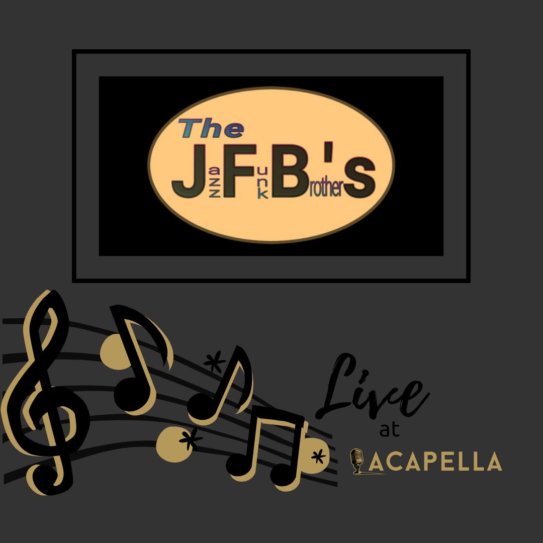 AcapellaJQ's tweet photo. Join us next Saturday to see The Jazz Funk Brother's perform LIVE @ Acapella! They'll be 
playing a mix of jazz, funk, soul &amp; latin tunes.
https://t.co/eT1ioKk8IJ

#livemusic #Birmingham #jewelleryquarter https://t.co/FimKgBb2vV