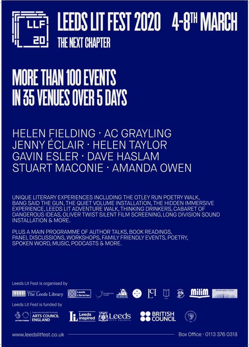 As it’s #worldbookday today we wondered if you knew that <a href="/LeedsLit/">Leeds Lit Fest</a> was happening right now!? It runs until Sunday and features talks from Helen Fielding who penned the nations beloved Bridget Jones’ Diary! Check out all the events through their website. #leedsindependents