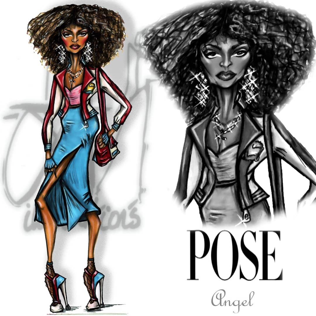 JAIllustrations's tweet photo. @poseonfx tv series cast: Angel. . . . . . #indyamoore #pose #poseonfx #netflix #angelpose #ballculture #trans #lgbtq #gay #artist #illustration #drawing #strikeapose #tvseries #transcommunity #vogueing https://t.co/XW1nQBAsPW