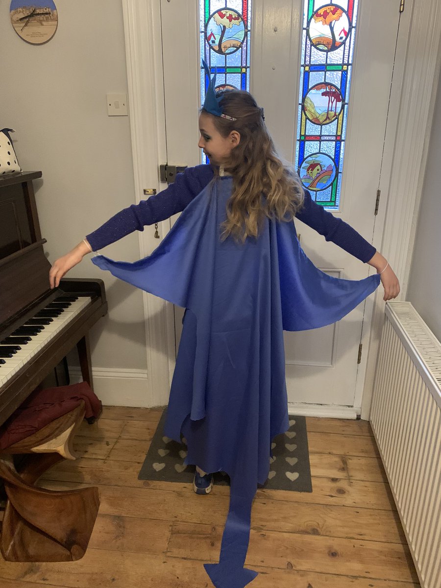 parentpsych's tweet photo. @lizziebooks your book inspired a World Book Day costume! Behold Ignato the blue dragon https://t.co/gpXPTa2TZK