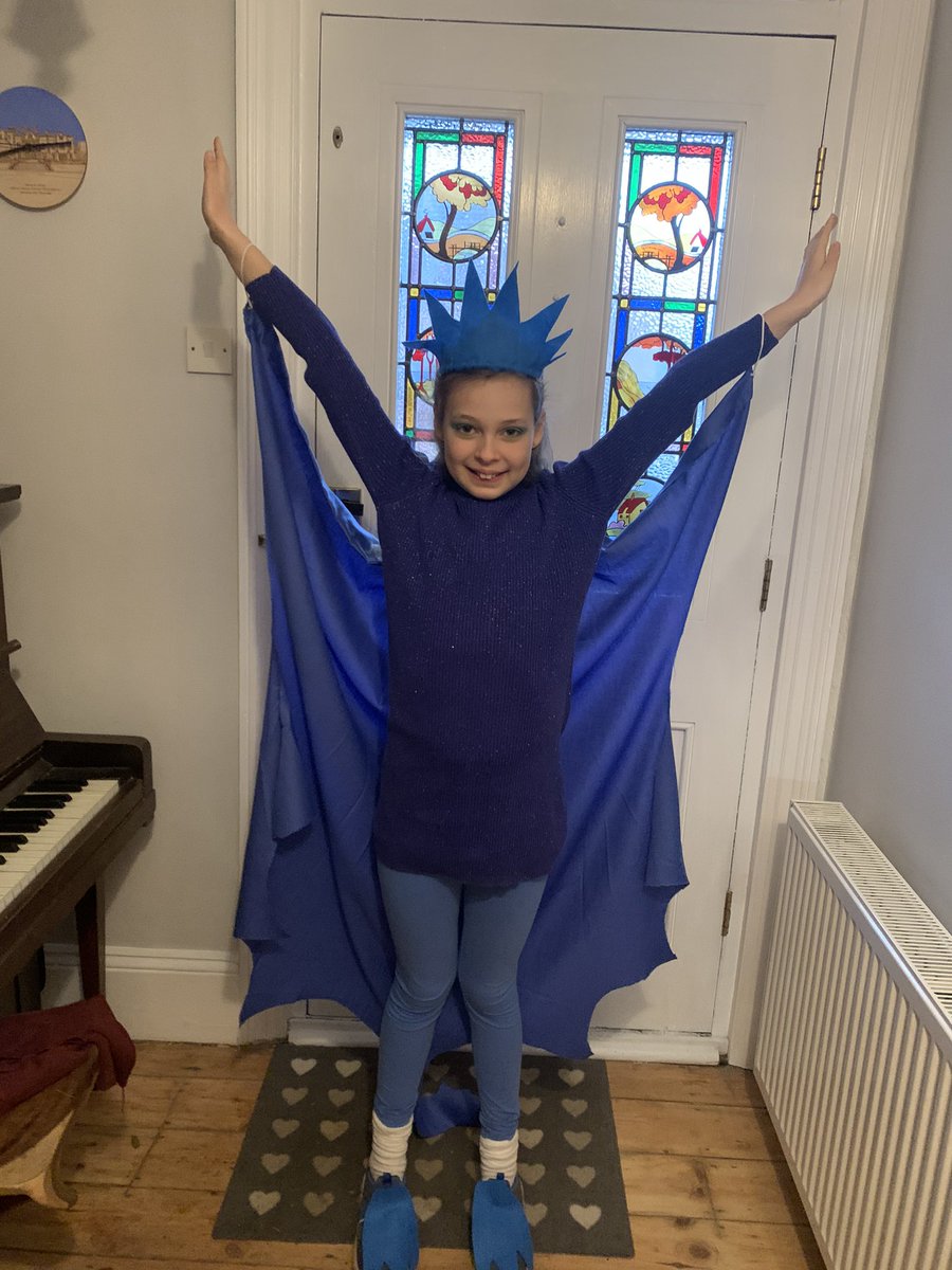parentpsych's tweet photo. @lizziebooks your book inspired a World Book Day costume! Behold Ignato the blue dragon https://t.co/gpXPTa2TZK