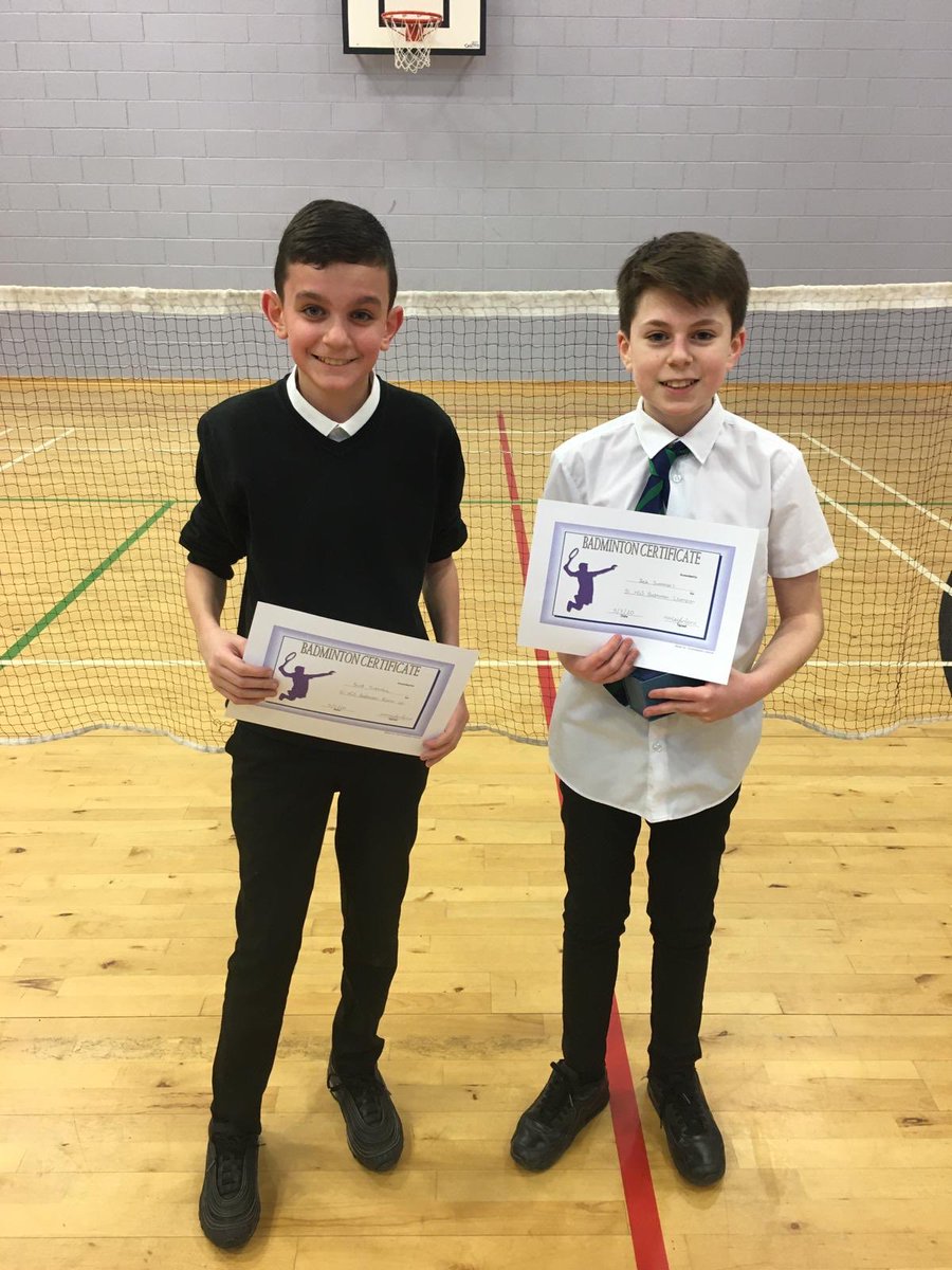 PEHGS's tweet photo. Well done to all S1 pupils who took part in S1 Badminton Championships this afternoon. Our winner of the tournament was Jack Summers 1B2 and our runner up Scott Tweedier 1B2! Well done boys! 🏆🏸@OfficialHGS #1B2 #schoolchamp2020 https://t.co/zu52mONKlF