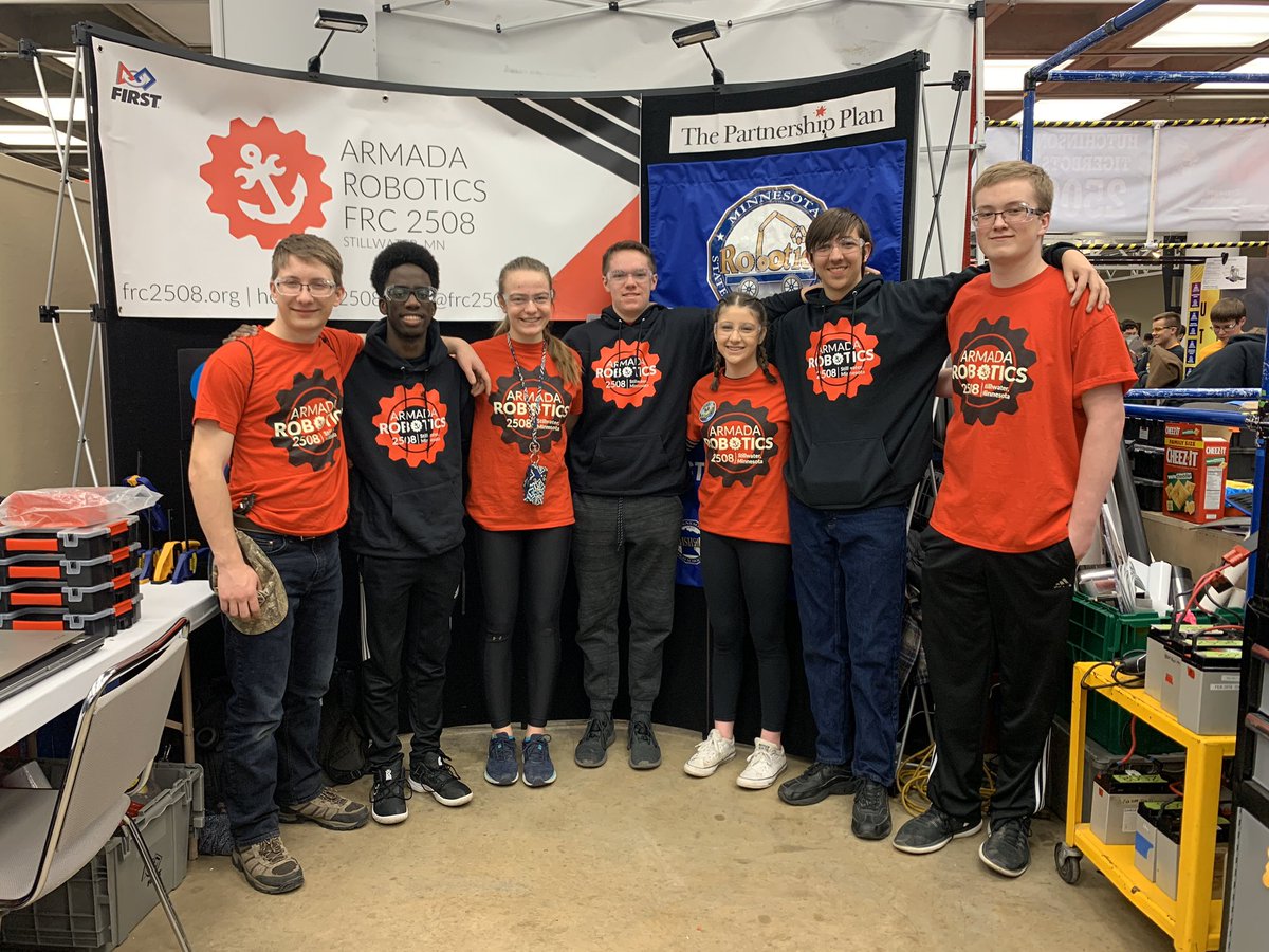 Smiles before the craziness of competition starts. #infiniterecharge #omgrobots #frc2508