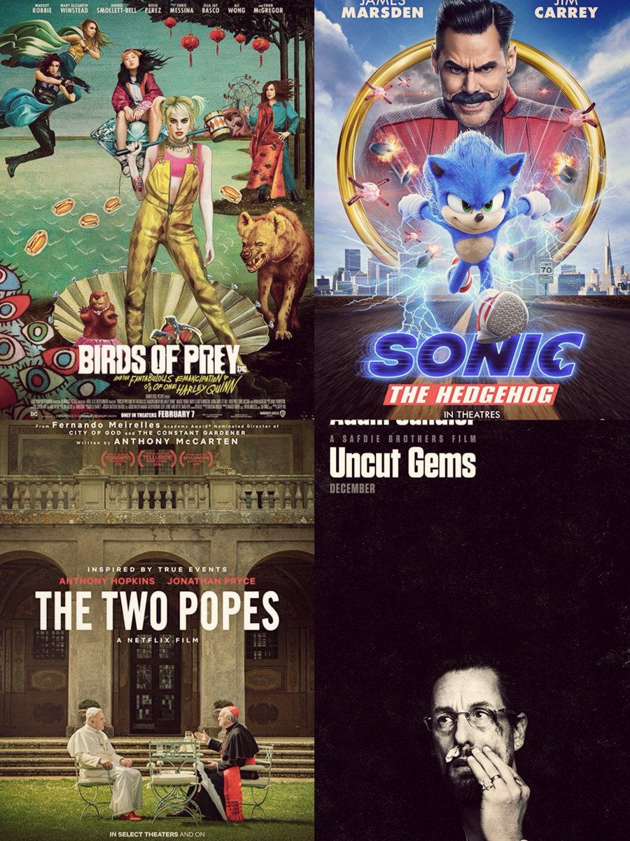 MlleOLantern's tweet photo. Hello everyones! Today, I am sharing with you my reviews on Birds of Prey, Sonic The Hedgehog, Uncut Gems and The Two Popes. #bloggersclubRT #TheClqRT #influencerRT #bloggershare #littleblogRT #bloggingtribe #GRLPOWR https://t.co/C1O3eelFm0 https://t.co/N78RXfSkqu