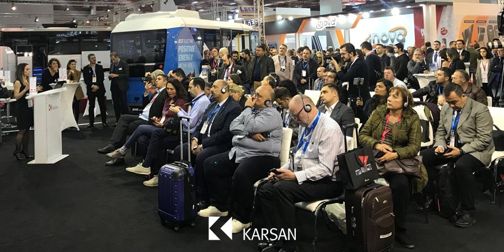 KarsanTR's tweet photo. Siz de sektöründe öncü aracımızı Jest Electric'i deneyimlemek istiyorsanız, test sürüşümüze davetlisiniz!
#Karsan #JestElectric #Busworld2020 https://t.co/0OZhCzxmos