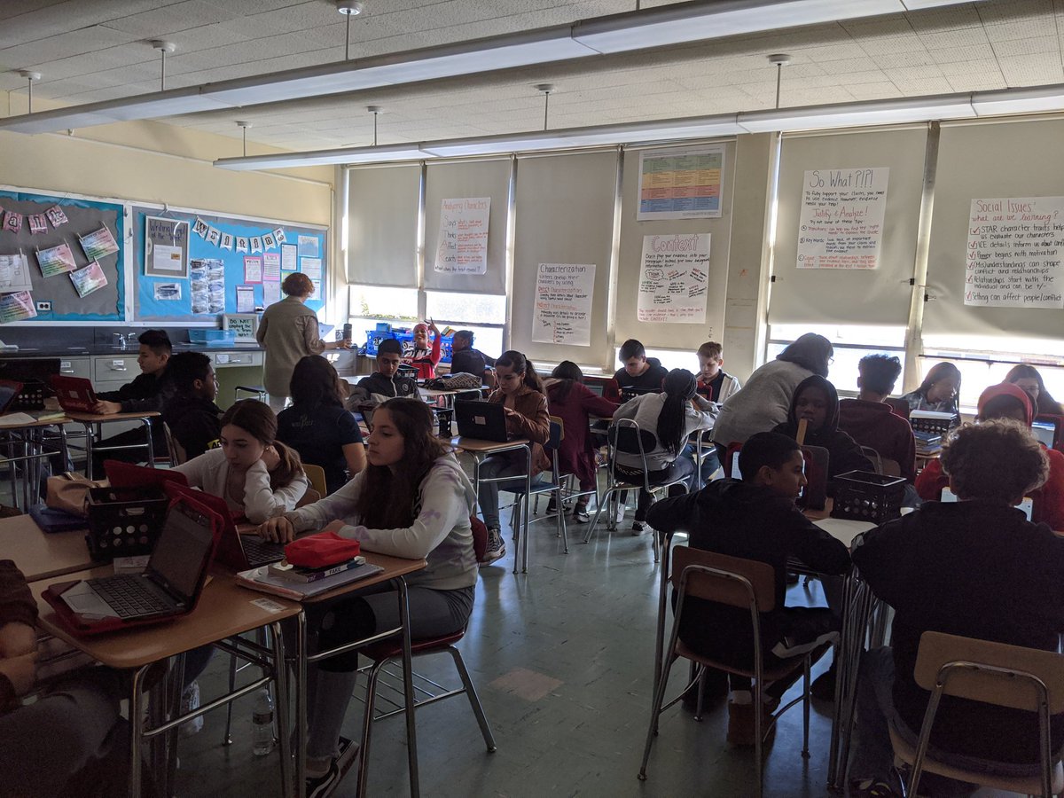 ELAwithMrsAgens's tweet photo. 8A students learned how to use WeVideo to make commercials for their Literary Food Trucks today. Thanks to Ms. Hughes and Ms. Rice for the helpful tutorial!! #WeVideo #LiteraryFoodTruck #TechInELA #8AallDay @BMSLibrary07003 @BMSTechCoach https://t.co/629GOx9Dlk