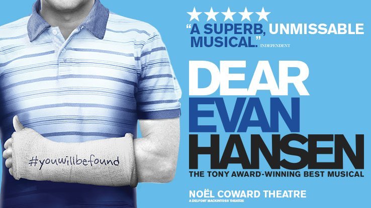 Tickets4Theatre's tweet photo. Grab your tickets now to see The Tony Award-Winning Musical #DearEvanHansen at the Noel Coward Theatre here in the West End 🎭 Look at advance dates for best availability! 
➡️https://t.co/fzKHXtNDiA
📞02070872992 https://t.co/jyMkm5rhZq