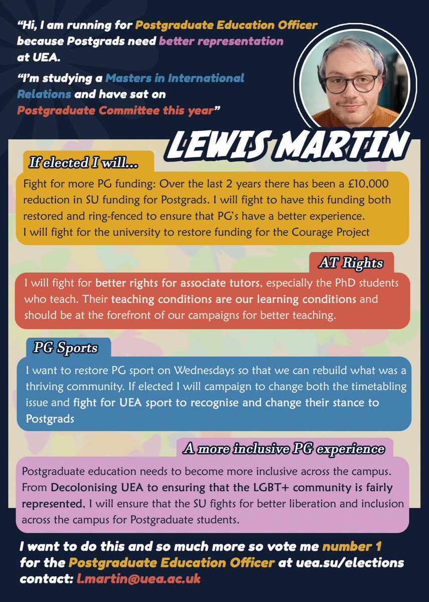 AndreaLJames's tweet photo. #uea postgrads! Vote @GreenPepperz1 #1 for PG Education officer #ueavotes @BitesizePhD @PhDCareersuea1 @PGRServiceUEA #ATNetwork #phdchat #phdlife https://t.co/sbE5BhdUlY
