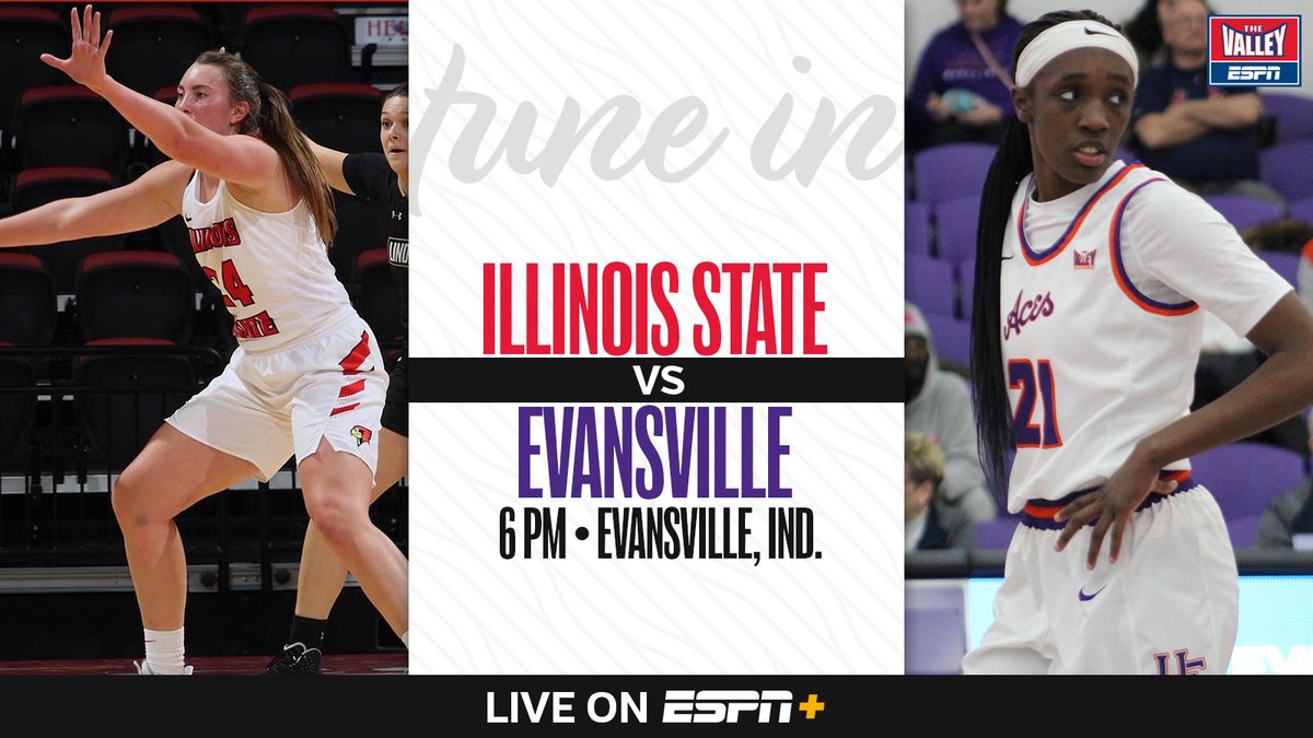 𝗚𝗔𝗠𝗘 𝗧𝗜𝗠𝗘! 

<a href="/RedbirdWBB/">Illinois State Women’s Basketball</a> and <a href="/UEAthletics_WBB/">Evansville Women's Basketball</a> will square off in just a few minutes on the <a href="/ValleyOnESPN/">The Valley On ESPN</a>.

WATCH ➡️ es.pn/2wwdygC