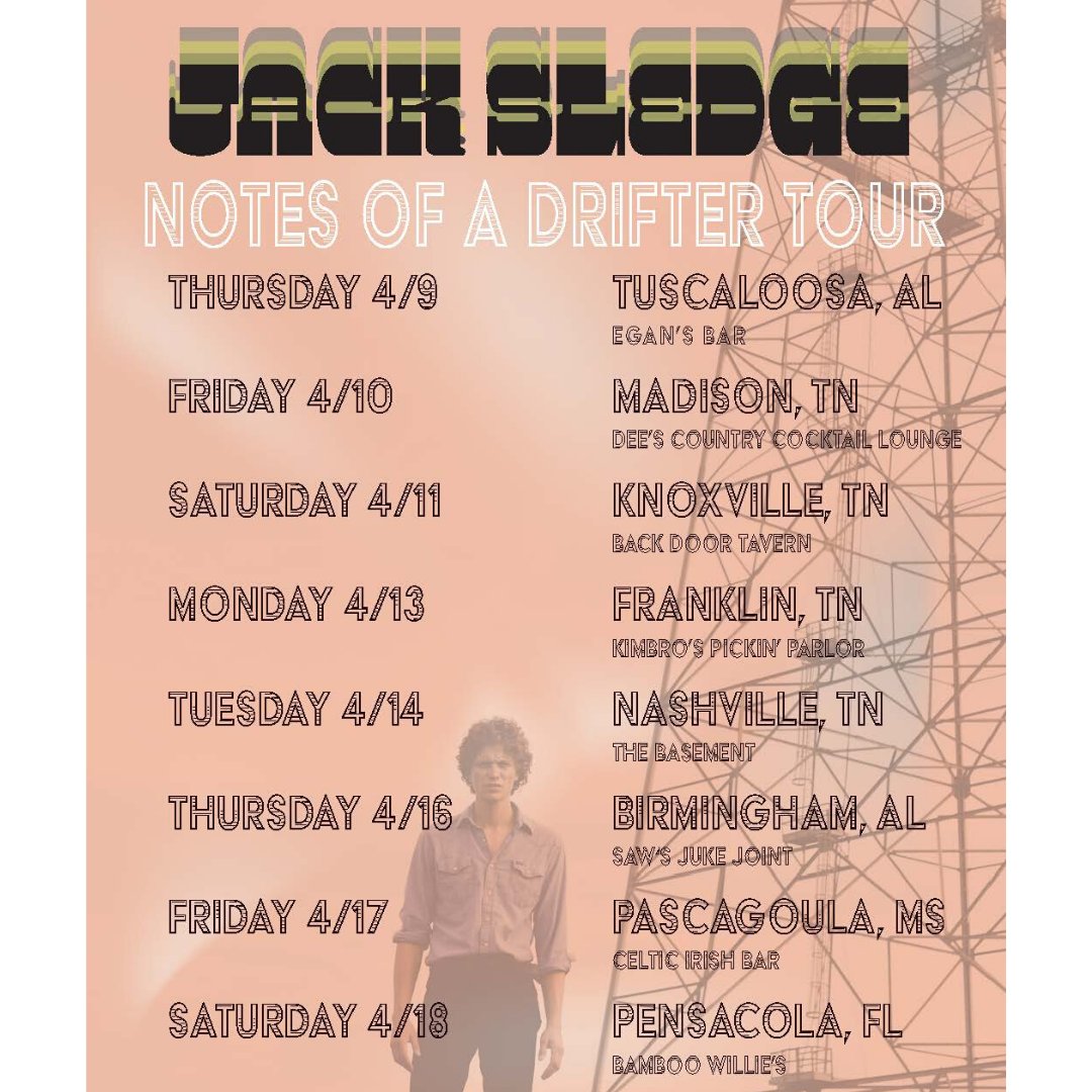 jacksledge_'s tweet photo. Taking a wee Easter-time trip to Tennessee and places in between. Can't wait to see y'all on the road! #rocknroll https://t.co/n8P4A2MhIk