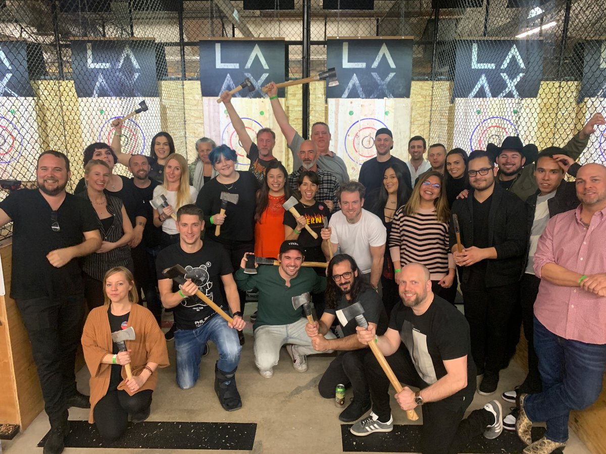 KodifyDev's tweet photo. At Kodify we like to do things with a difference, so we took our LA Team to an Axe throwing event! ππͺπ€
#LAoffice #Axethrowing #Kodifyway #Kodify https://t.co/emsMSqlHbc