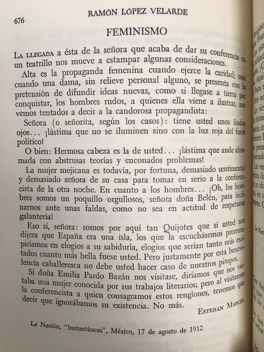pollitaconpapos's tweet photo. En este texto tan actual (porque esto sigue pasando), López Velarde exhibe de forma clarísima cómo se valora a las escritoras en el mundisho literario mexicano: https://t.co/8dK0P1zucC