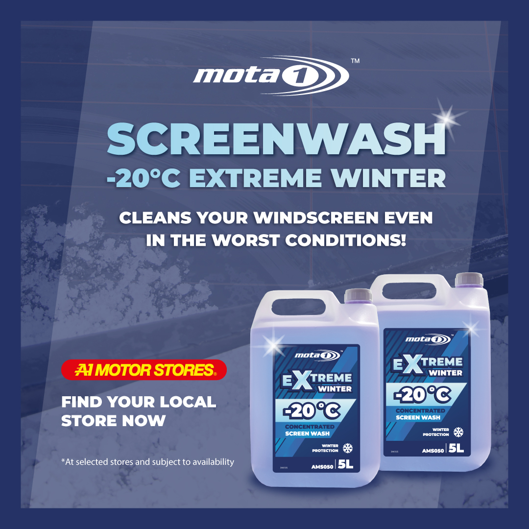 Keep your Screenwash topped up with Mota 1 -20 Extreme Winter Screenwash.

Find your local A1 Store: a1motorstores.com/store-locator/

Driving the Independent
