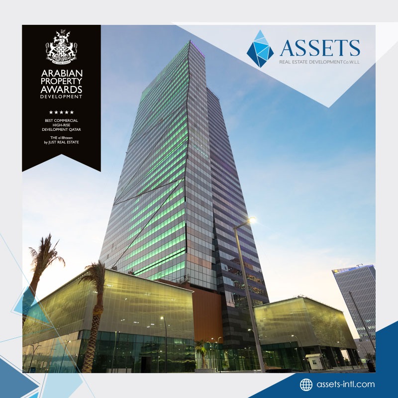 assetsgroup_qa's tweet photo. In which year was THE e18hteen awarded as the “Best Commercial High-Rise Development in Qatar” at the Arabian Property Awards?
Options:
2017
2018
2019
#AssetsQatar #RealEstate #Properties #Investment #Offices #Tower #Lusail #Doha #Qatar https://t.co/DY5Qon1Q8y