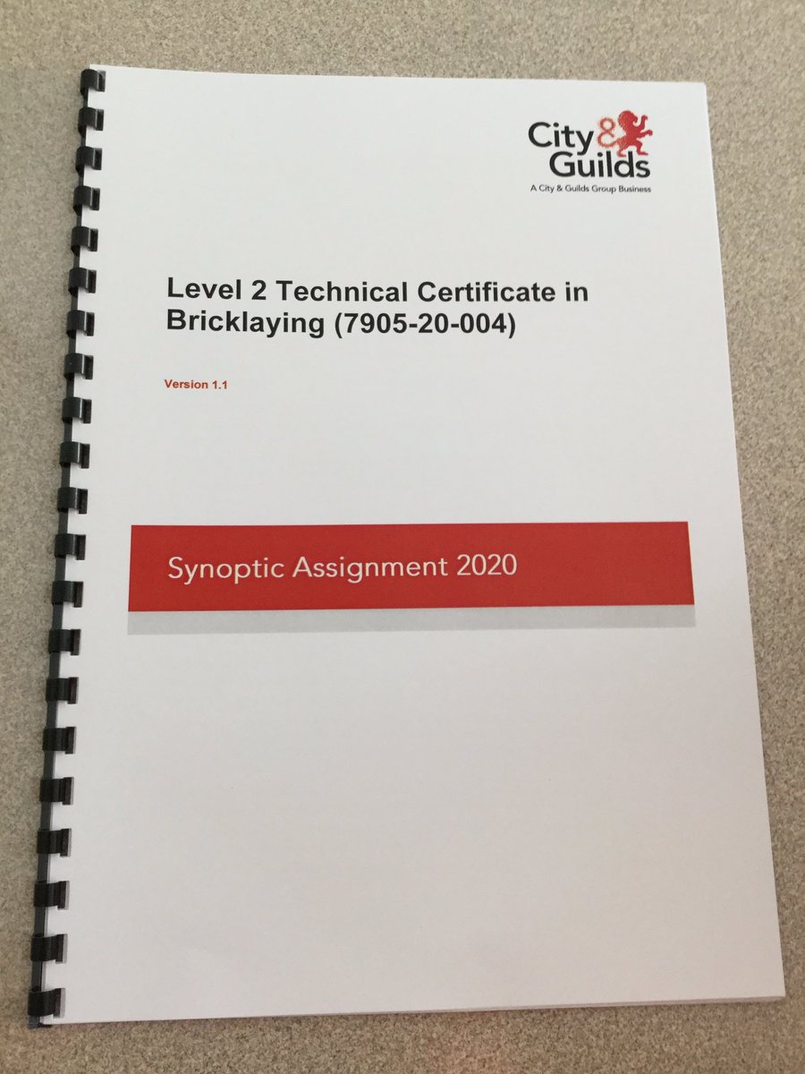 Leeds College of Building bricklaying learners are ready to get going for 2020 synoptic assignment.