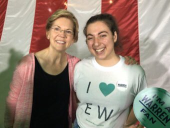 NaavaEllenberg's tweet photo. I don’t regret one single second of it. Thank you @ewarren for giving me something to believe in. I’m sorry this country let you down. I will never stop fighting to live in your America; I can pinky promise you that. https://t.co/BjQustk0Jo
