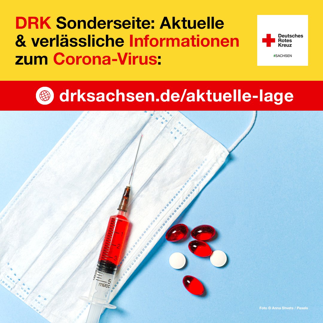 Zur aktuellen Lage ⚠ haben wir seit Montag eine #Sonderseite geschaltet 🌍 drksachsen.de/aktuelle-lage

Mit: #Informationen, Material zum #Download, Live-Newsticker und mehr. 😉 #DRK #Sachsen #Grippe #Corona #COVID19 #SARSCOV2