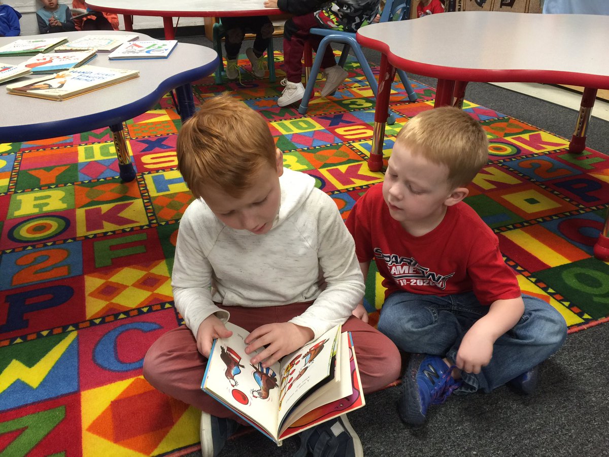 steinbrinkprek's tweet photo. More Reading Across America!  Thank you Second grade for reading to us! https://t.co/4CgfAJTSBu