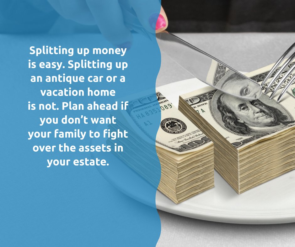 CastleWealthGrp's tweet photo. Splitting up money is easy! But splitting up an antique car or a vacation home is not. https://t.co/U18TJtk2Lk