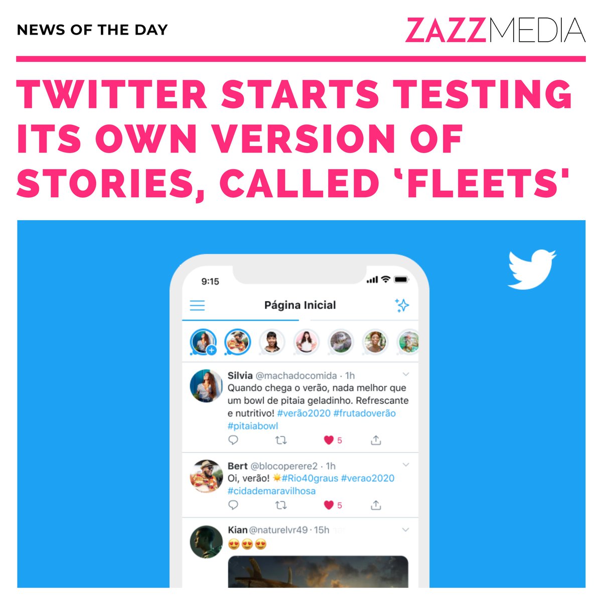zazzmedia's tweet photo. #Twitter is now testing its own version of Stories called “#Fleets”, which will let users post content which will disappear within 24 hrs.

#ZazzMedia #TwitterNews #TwitterStories #SocialMediaNews https://t.co/nqLMUNpx9p