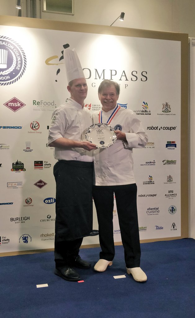 Well done to Chris Macleod for receiving the Best Kitchen/Larder Exhibit award - well deserved chef! 🥳🌠 #teamCompass #SalonCulinaire