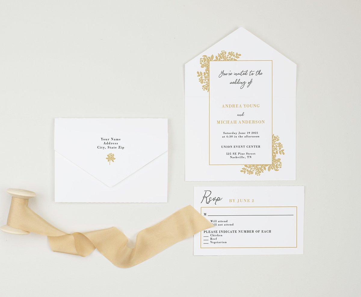 All-in-one invitations are all the rage, and it’s easy to see why. Stunning designs are paired with awesome ingenuity. No envelopes. No fuss.

#weddinginvitations #allinone