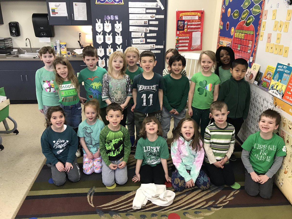 Wearing green for Green Eggs and Ham day. <a href="/NWElementary/">North Wales Elem.</a>