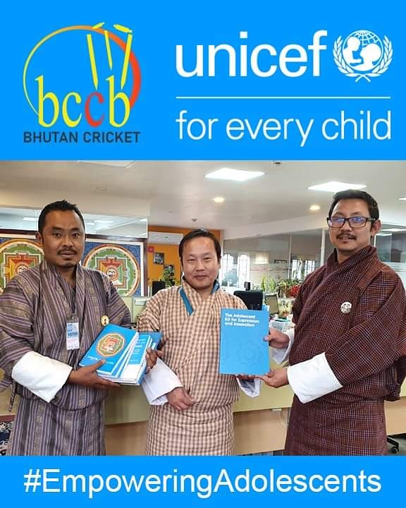 BhutanCricket's tweet photo. The Bhutan Cricket (BC) continues partnership with UNICEF Bhutan.๐ค
#EmpoweringAdolescents #Sports4Development #Cricket4Good #EntryLevelProgramme
Bhutan Cricket has extended their partnership with UNICEF Bhutan with the focus on empowering youth through cricket. https://t.co/df7dsBwX3C