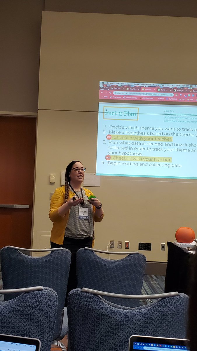 .<a href="/melody_casey/">Melody Casey</a> showing how to track theme in literature using data! Quantifying literature is an amazing idea. #BoldSchool #NCTIES2020