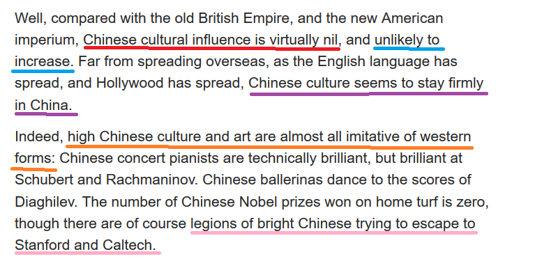 Boris Johnson belittles Chinese culture and civilisation in this 2005 Spectator piece. Who will tell him about paper, compasses, gunpowder, printing, pasta, rudders, and of course all the current tech and AI advances coming from China?  http://archive.is/udzGJ 