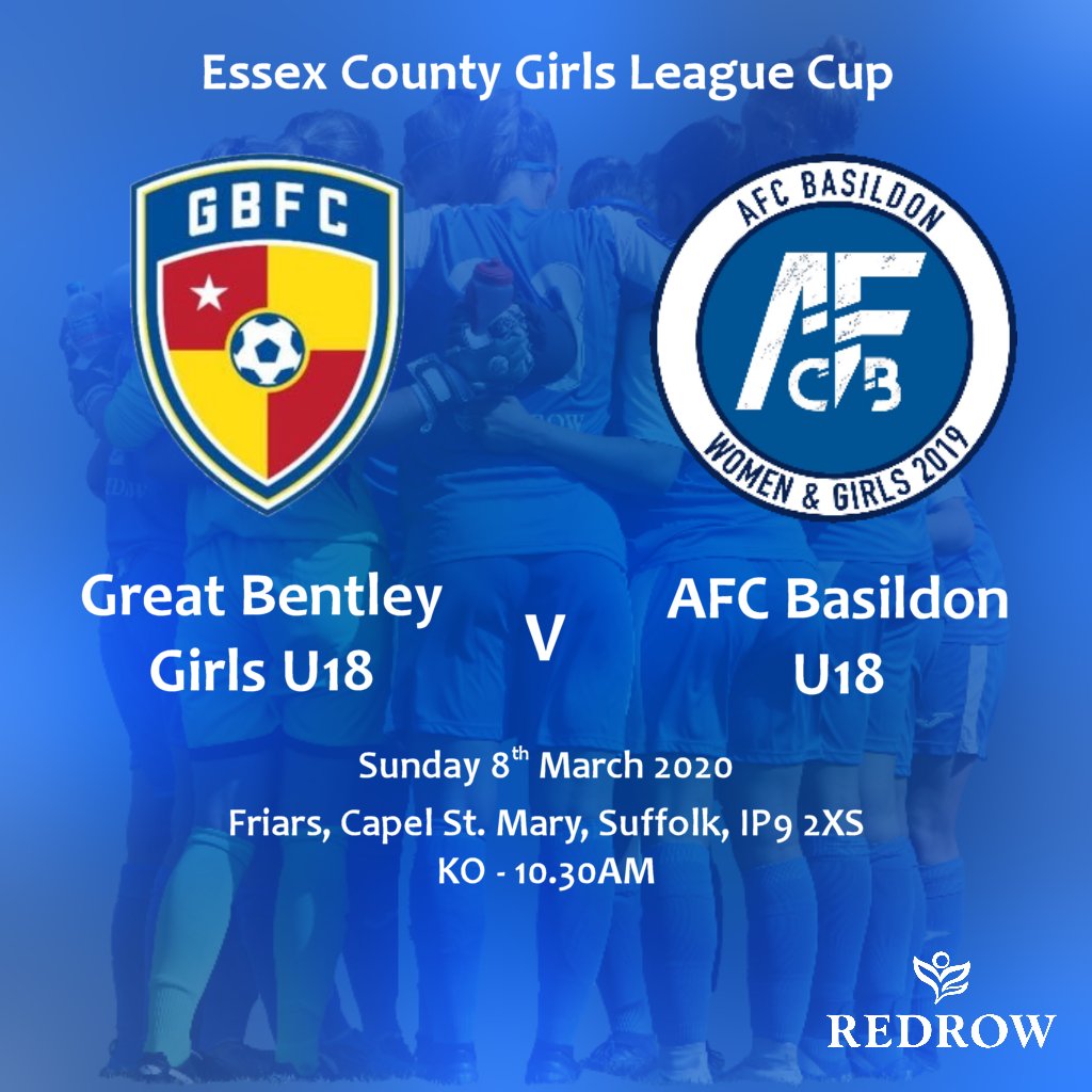 hashtagutdwomen's tweet photo. Our U18s visit @BentlyU18 in the Semi-final of the @EssexCountyFA League Cup on Sunday. After last weekends league match against them was postponed due to a waterlogged pitch, hopefully the weather clears and the pitch is playable this weekend. 🤞

#AFCBasildon
#OneClub
#Basildon https://t.co/hotflvA6IH
