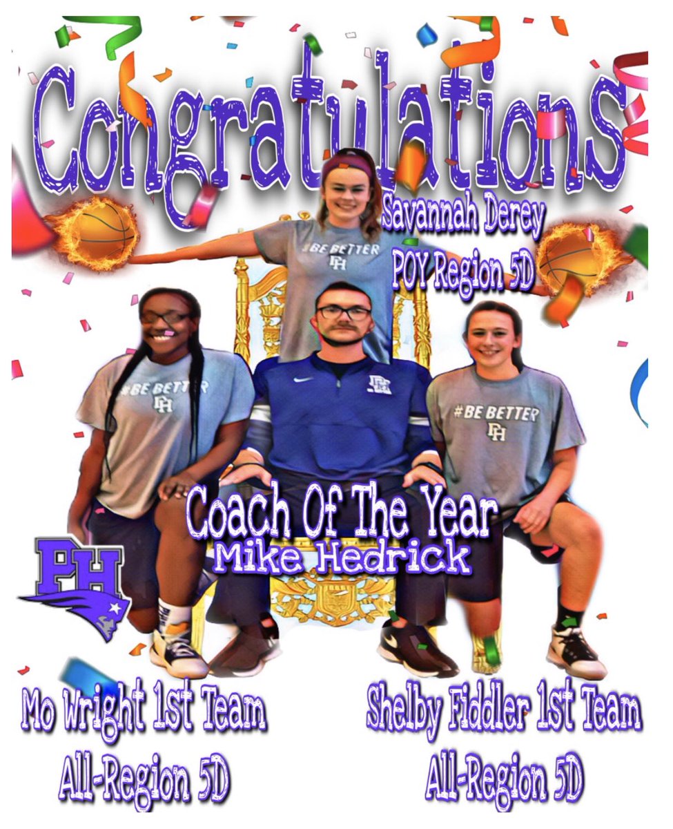 coachhedrickjr's tweet photo. Congratulations to the ladies in our program for their all region Honors

First time a player in our program has recieved 5D Region Player - Savannah Derey

1st team honors - Moneshia Wright and Shelby Fiddler.

#Bebetter https://t.co/z344X9KoEl
