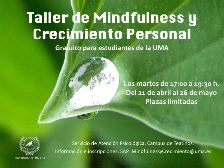 SAP_UMA's tweet photo. Próximo Taller de Mindfulness y Crecimiento Personal https://t.co/sx1ckwyzap