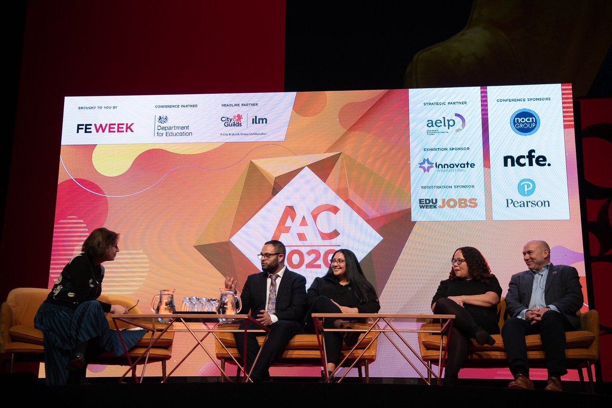 isamutlib's tweet photo. What a lovely experience on stage at the @FEWeek Annual Apprenticeship conference this week. Massive thanks to @shanermann for the opportunity and sharing stage with fellow panelists @RaisaMatadar @HunteLucy @DrNeilB. And @KirstyWark was brilliant chair as always. #FEWeekAAC20 https://t.co/CX55P0ChBh
