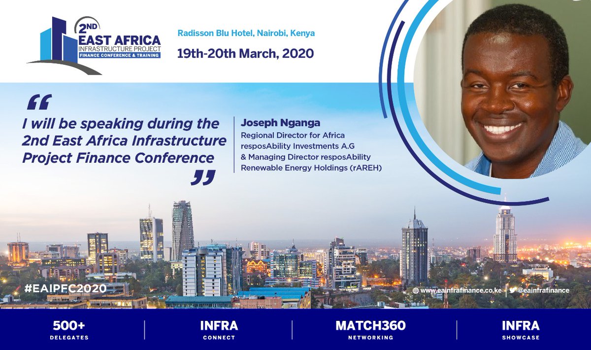 Announcing Joseph Nganga of responsAbility Investments A.G as one of the Speakers of the #EAIPFC2020.   @responsAbility_ <a href="/Power4All2025/">Power for All</a> <a href="/PowerAfricaUS/">Power Africa</a> <a href="/PinkEnergy_/">KenGen Pink Energy</a> <a href="/KenGenKenya/">KenGenKenya</a> <a href="/clarkenergy/">Clark Energy</a> <a href="/mkopasolar/">Faiba Mobile</a> .Register on eainfrafinance.co.ke or email info@eainfrafinance.co.ke