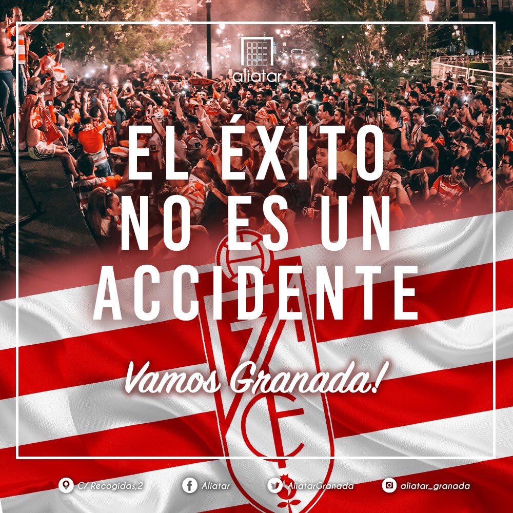 La fuerza y la perseverancia ya son el éxito de los nuestros ¡Vamos Granada! ❤️⚽️❤️ #Aliatar #GranadaCF #Granada #CopaDelRey