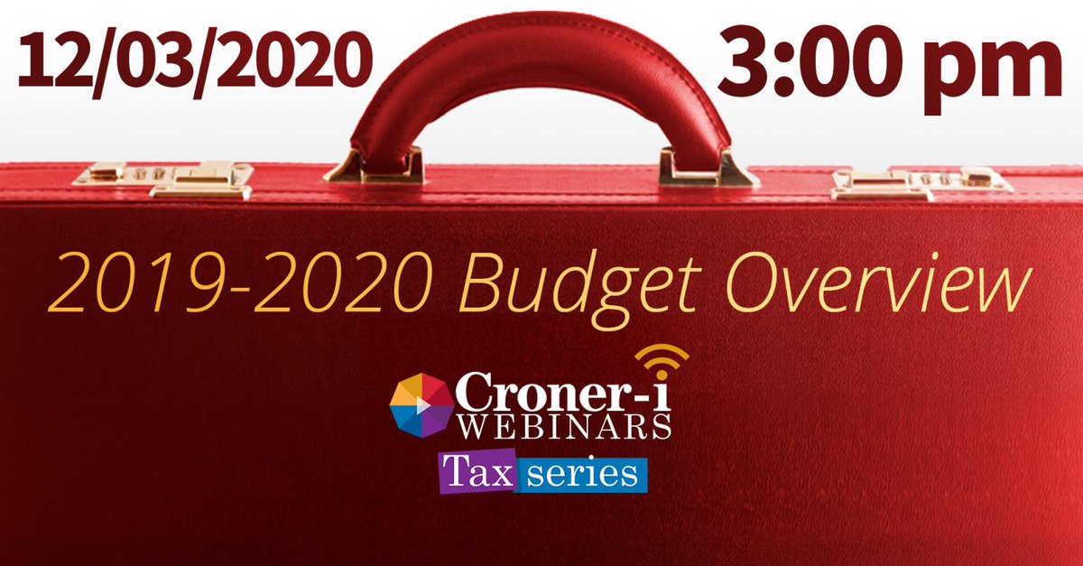 Croner__i's tweet photo. With this ‘decade of renewal’ upon us, and a Budget that the Chancellor of the Exchequer claims will help to unleash Britain's potential, what are the tax implications likely to be?

Find out by registering for our webinar on Thursday 12th March 2020 https://t.co/q9riiHAjNc https://t.co/zEv63pNljY