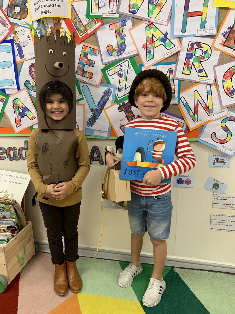 We have two Book Day costume competition winners in <a href="/JPS_Year2/">JPS Year 2</a> today! Well done Stick Man and The boy from Lost and Found. <a href="/OliverJeffers/">Oliver Jeffers</a> #WorldBookDay
