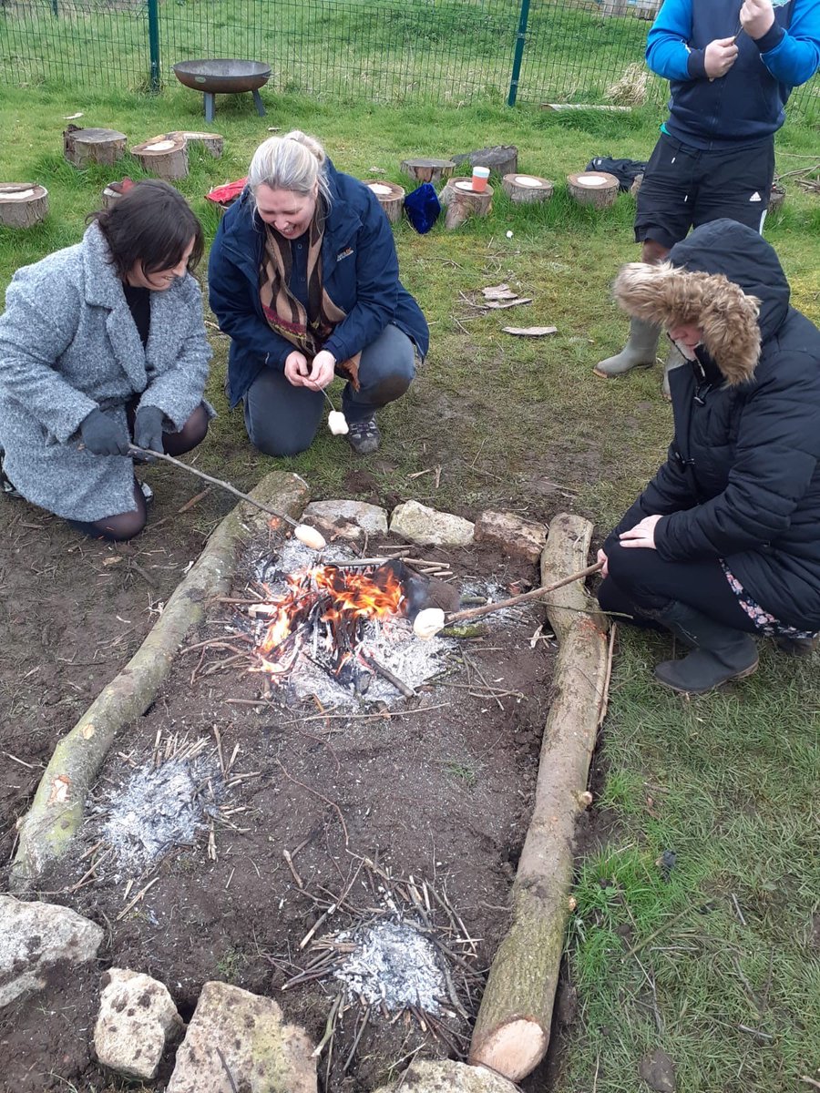 Adventurenottm's tweet photo. @NST_forschools staff on our Campfire Leader Course at Colwick Park Adventure Centre led by our two Level 3 Forest School Practitioners... toasted marshmallow anyone???! 
@MyNottingham @SceneNCC @SOLAR_team https://t.co/LgXpOfTi1R