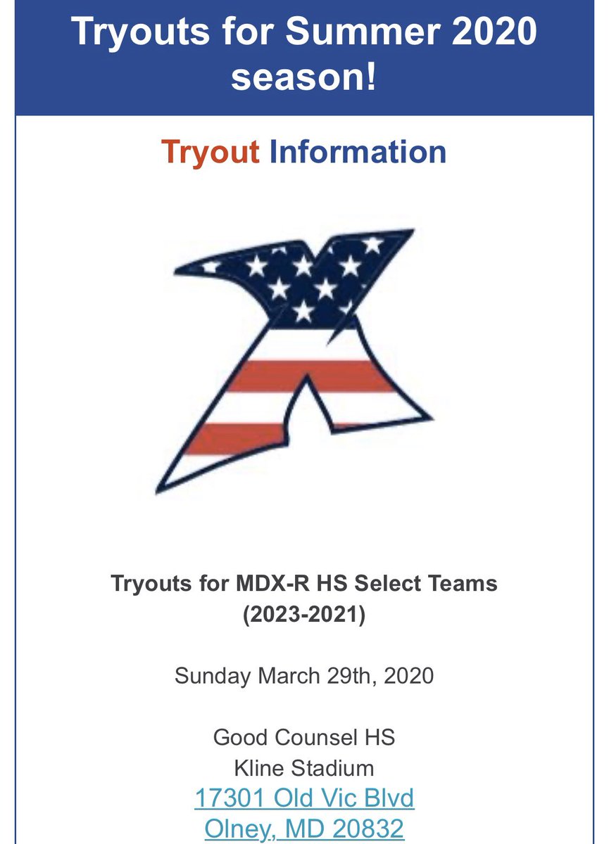 MDXLax's tweet photo. Are you registered for the Summer of your lacrosse life? Sign up now for our FREE tryouts! Link in the bio for website! #MDXR #MDXNorth #MDXLax #RepTheX https://t.co/b669TW7pIG