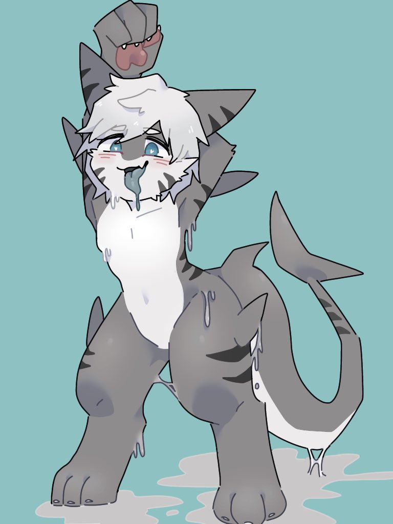 “shark boy！🦈 #changed #furry” .