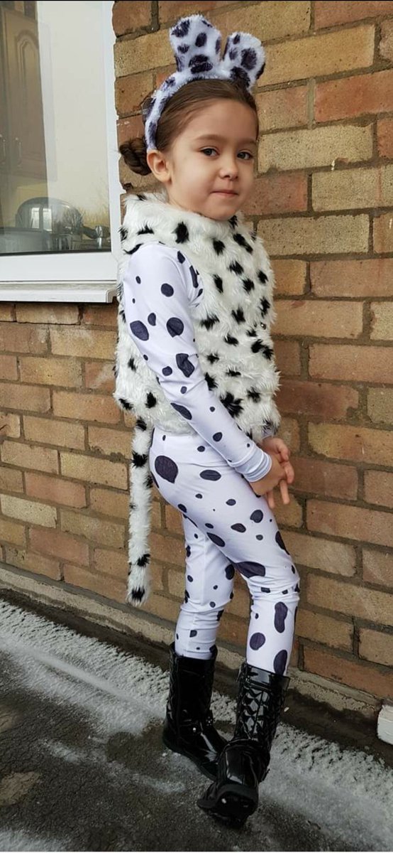 Mykingisrich's tweet photo. @thismorning my daughter Tilly-Rai as a 101 dalmatian https://t.co/jpfUnjNZQd