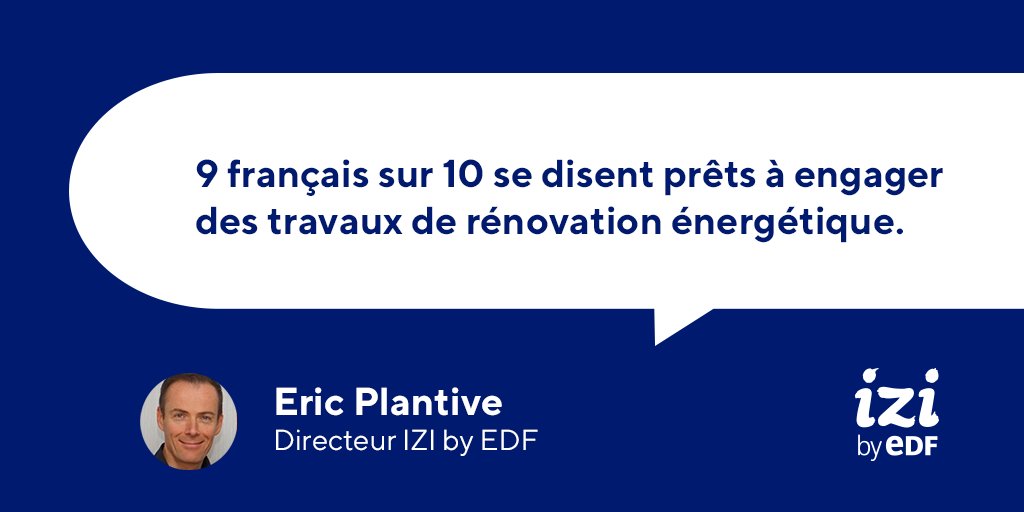 IZIbyEDF's tweet photo. Nous avons une responsabilité de conseil et d'accompagnement auprès des Français qui souhaitent réussir leur #transitionénergétique. C'est donc tout naturellement que nous lançons nos offres de #rénovationénergétique. https://t.co/iUp4fy3lrx