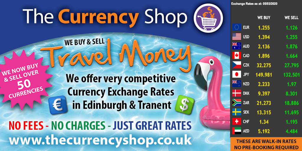 chequeshop's tweet photo. 5/03/2020 Get competitive #Currency Exchange Rates when you visit our stores in #Abbeyhill &amp; #Tranent #Edinburgh 

https://t.co/3kU6yUF9hz

#Abbeyhill #Tranent #Edinburgh #Leith #Stockbridge #royalmile #ThursdayMotivation #ThursdayThought https://t.co/TOpeGCyy1N
