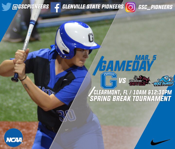 GSUpioneers's tweet photo. 🔵🥎GAME DAY🥎⚪️
📍Winter Haven, FL
🆚 @USciencesDevils @HolyFamilyU 
🕐: 10:00am &amp; 12:30pm
📈:https://t.co/Gd8mulTHdx…
🖥: (PPV) https://t.co/X79gj2TKog https://t.co/RiGNuYNk67