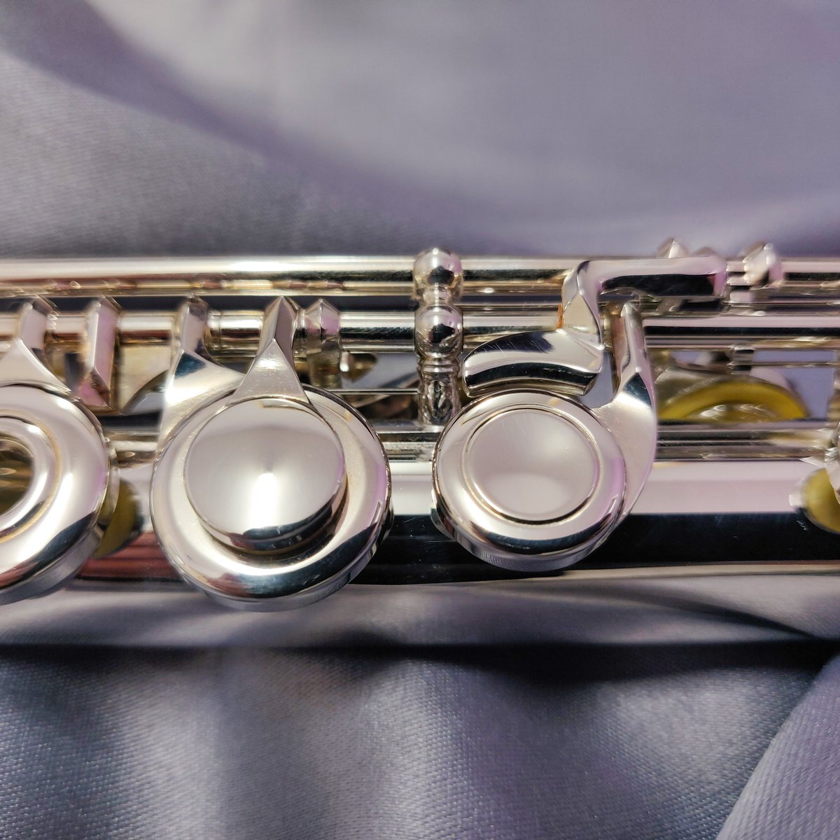 AllFlutesPlus's tweet photo. Sankyo 401 Full Kingma quarter tone system flute 

Ooooooooooo 😍😍 

#flute #flutes #fluteworld #flutist #flutesection #flutistsofinstagram #flautist #kingma #kingmasystem #keys #mechanics #tone #quartertone #quarter #silver #allsilver #sankyo @sankyoflutes https://t.co/nlWm7NdwTm