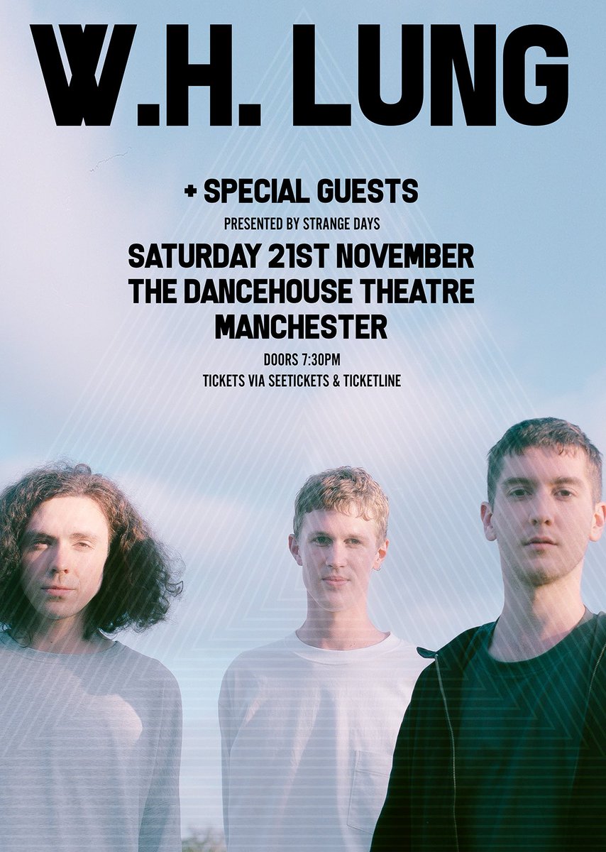 We’re delighted to announce @whlungmusic will be performing live in Manchester at <a href="/thedancehouse/">The Dancehouse</a> on Saturday 21st November

Tickets go on sale Friday 6th March at 10am 
seetickets.com/event/w-h-lung…